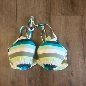 Striped Multicolor Bikini Top